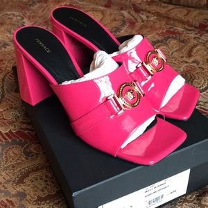 Versace Medusa Patent Mules
